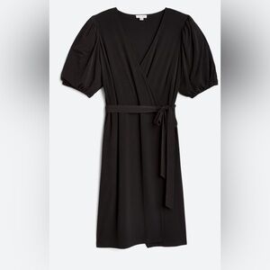 Emaline Knit Wrap Dress (Black) Size 18W